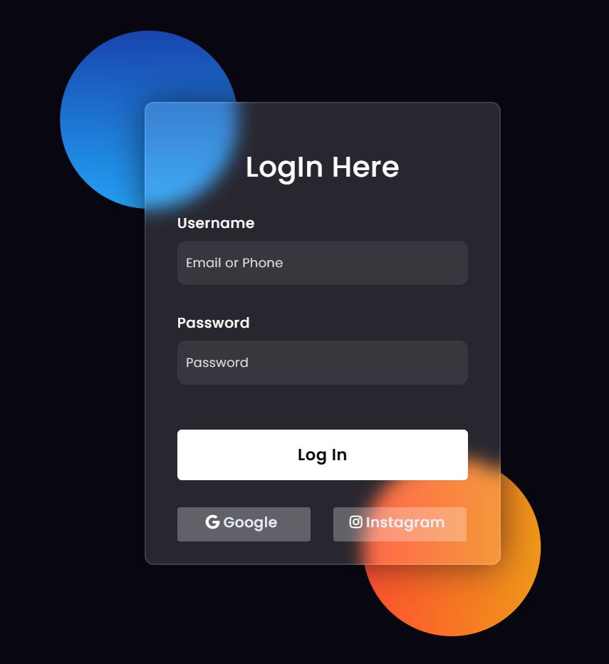 Transparent-Login-Form